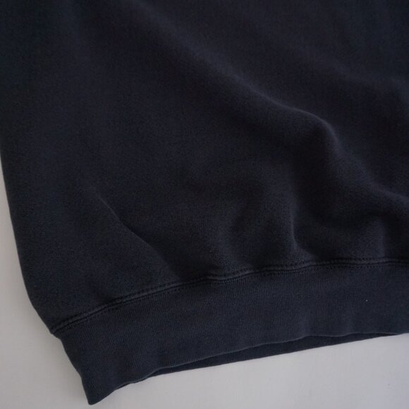 Vintage '90S Fruit Of The Loom Navy Cotton Blank Crewneck Sweater Medium - Picture 6 of 8